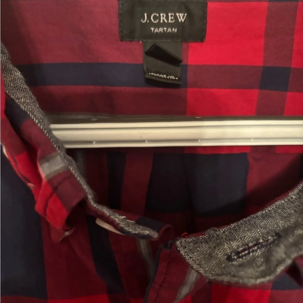 J.crew plaid cotton button up shirt XL